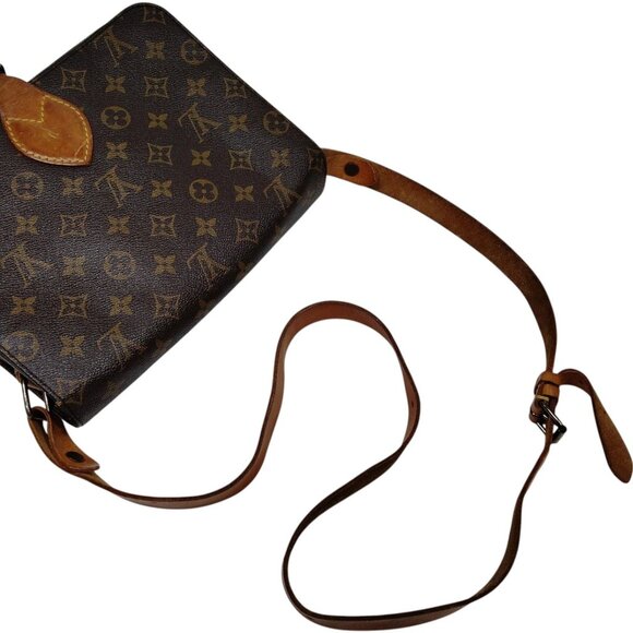 (L3) Authentic Louis Vuitton Crossbody Bag Cartouchiere GM Brown Monogram Luxury - Picture 3 of 7